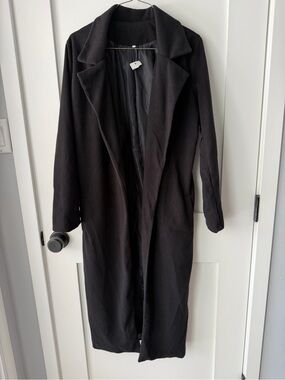 Women’s Long Black Trench Coat